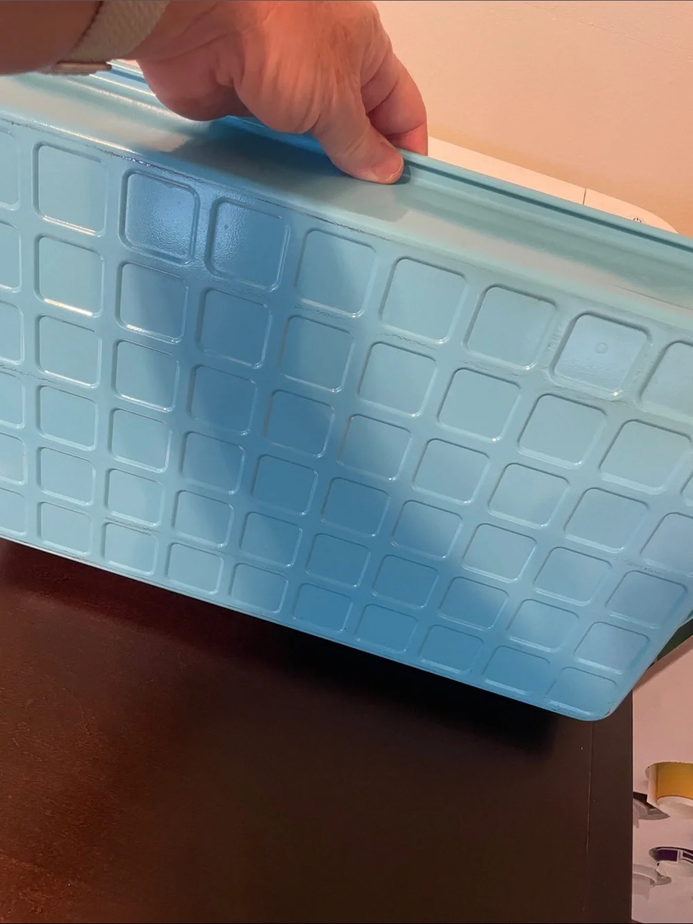 The Pampered Chef Numbers and Letters Cake Pan with Teal Letter Inserts